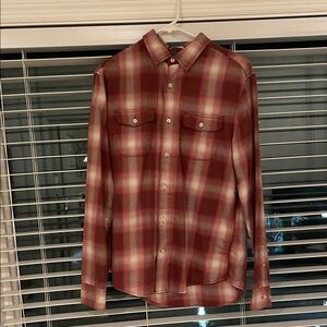 Original Penguin Burgundy Plaid Casual Shirt